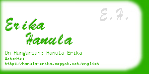 erika hanula business card